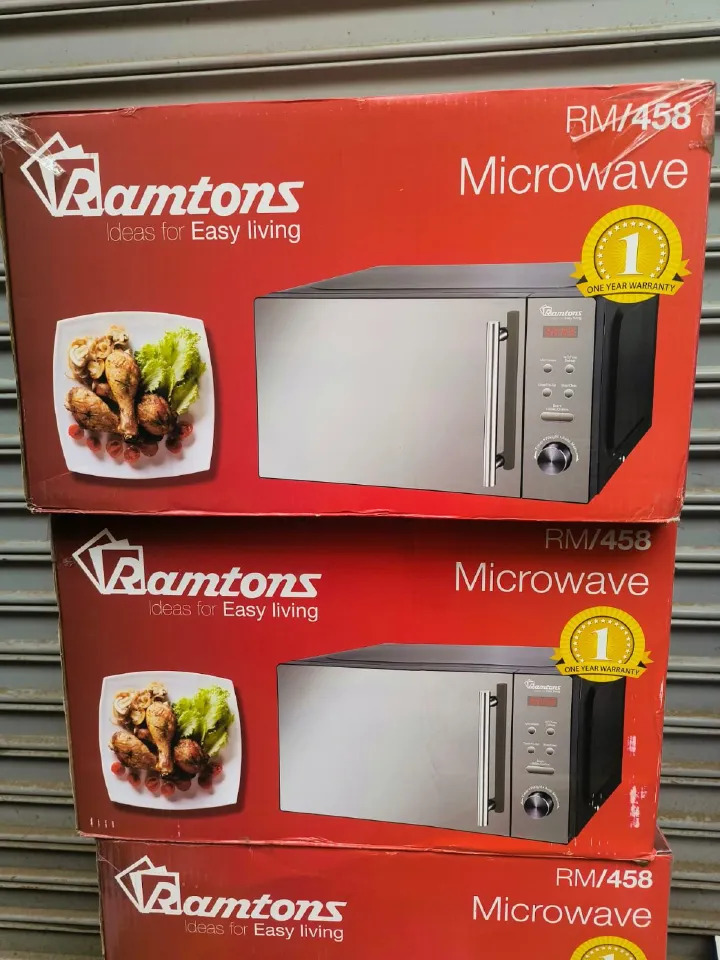 Ramtons RM/458 Digital Glass Microwave Oven, Digital Display, Glass Door, Easy Controls, Quick Heating (1YR Warranty)