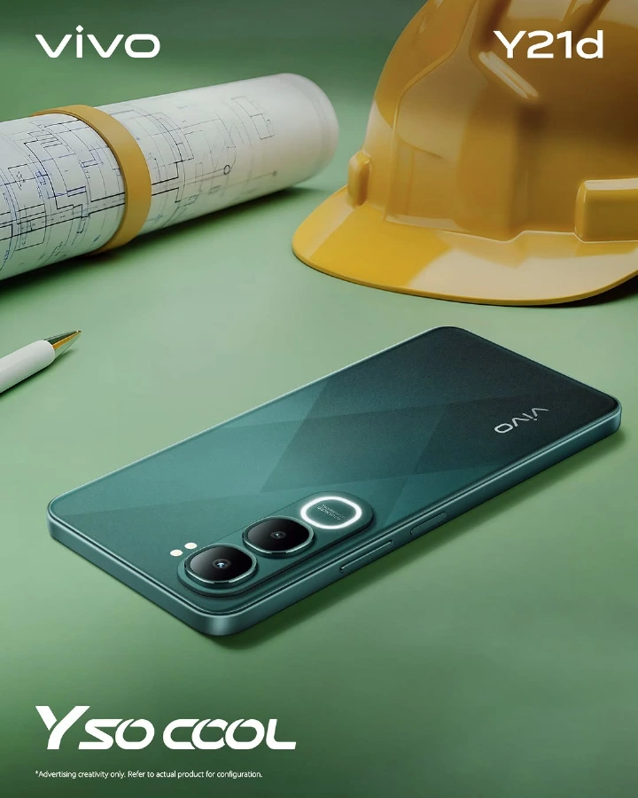 Vivo Y21d 6.68" screen display 6GB RAM + 128GB ROM 50MP MAIN CAMERA 6500mAh battery capacity 5-Year Health Battery, IP69+ Waterproof, 45W FlashCharge, 90Hz refresh rate ANDROID 15 PHONE SMARTPHONE