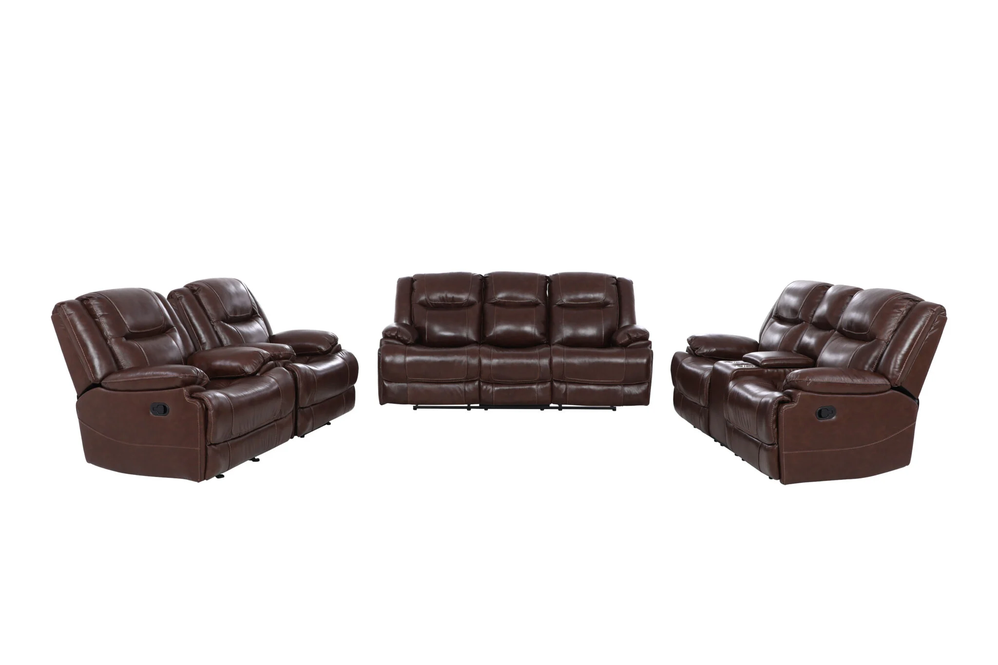 Calderwell Leather Recliner Set