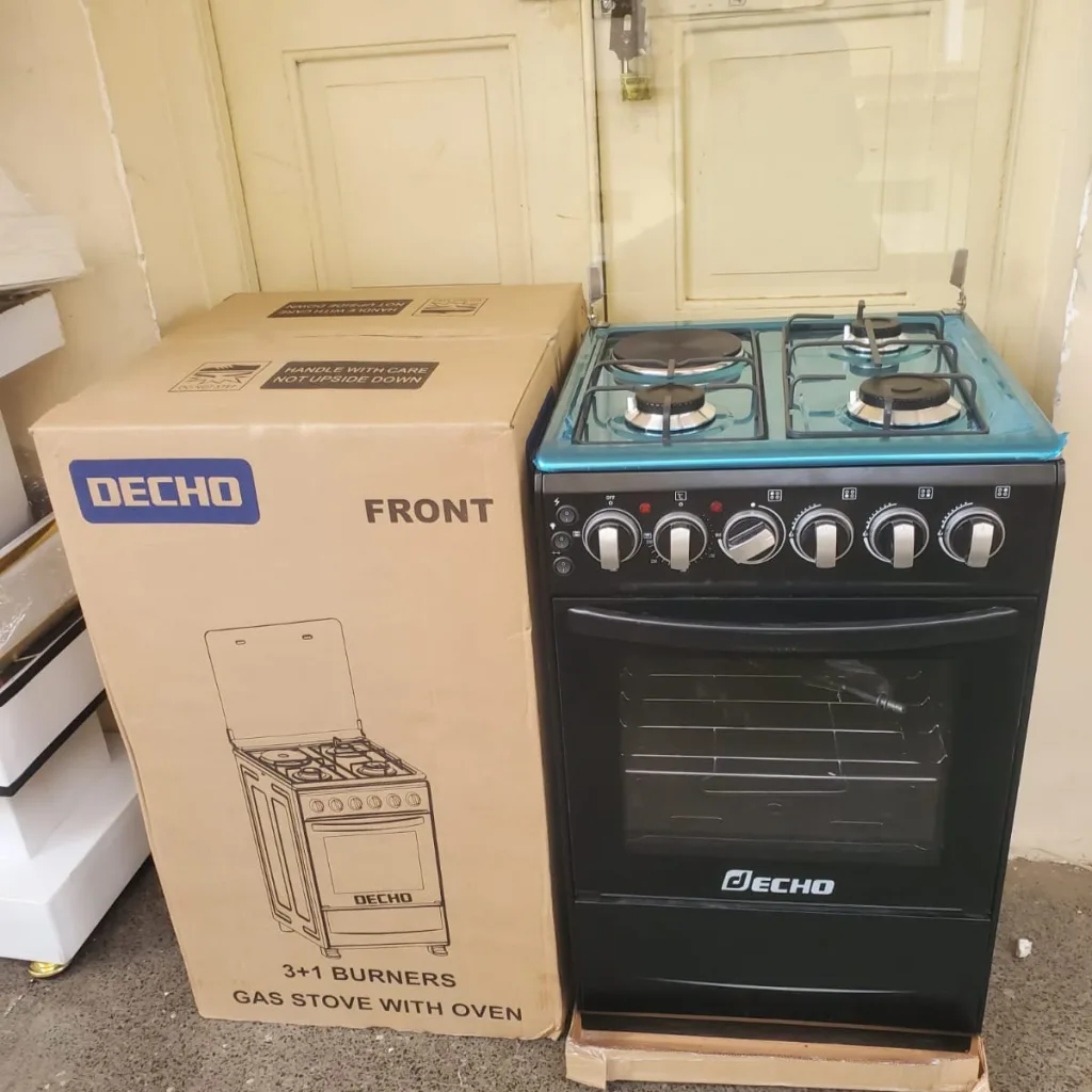 Decho 3 Burner Gas Cooker with Electric Oven – 3 Burner + Electric Hotplate Kitchen Cooker Price in Kenya