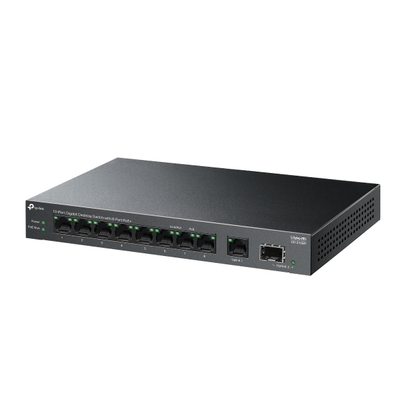 TP-Link LS1210GP 10-Port Gigabit Desktop Switch with 8-Port PoE+ - Techsavvy Solutions