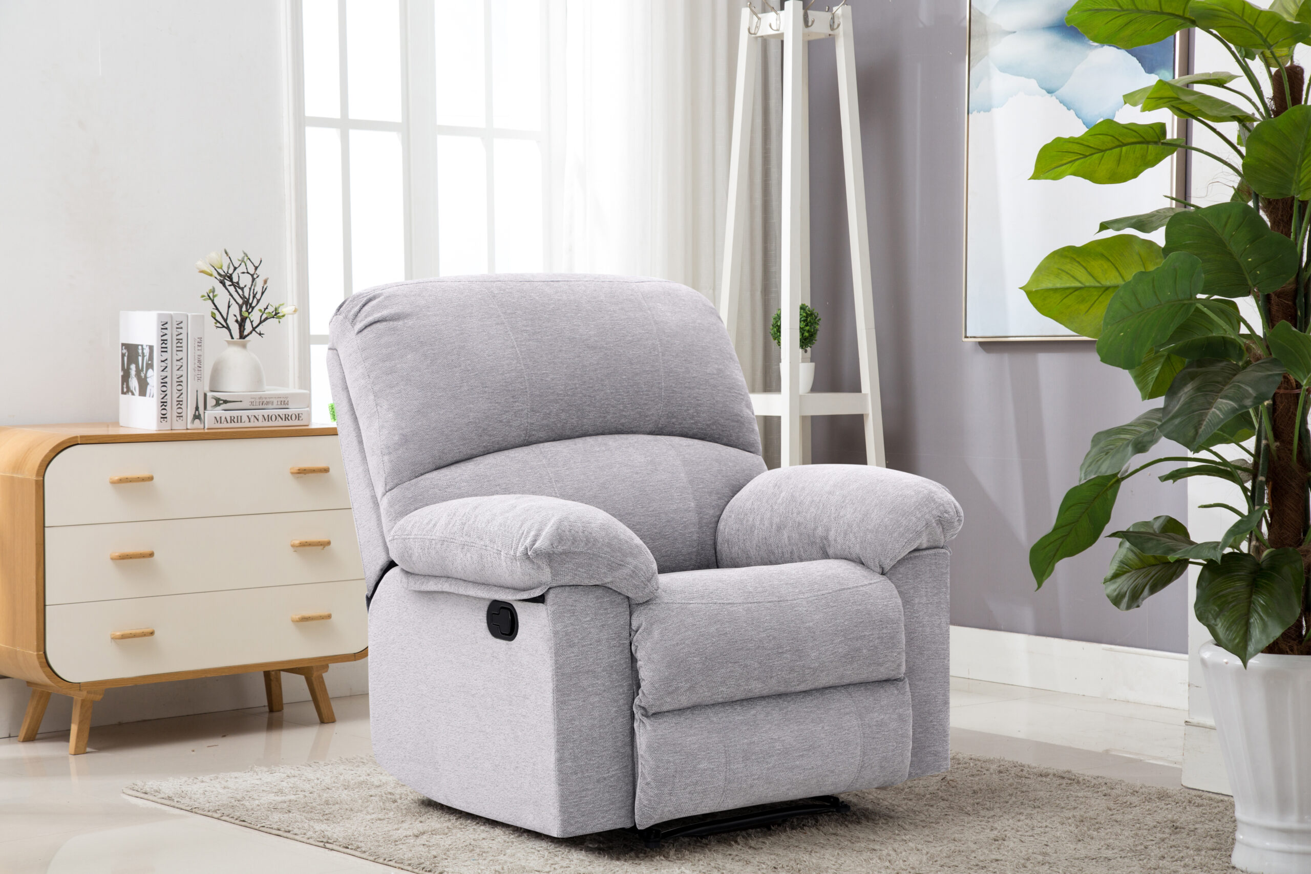 New Fabio 5 Seater Recliner – Light Grey