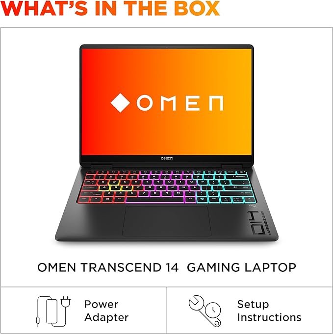 HP Omen Transcend 14 Intel Core Ultra 7 32GB RAM 1TB SSD RTX 5060 8GB - Windows 11 Pro - Techsavvy Solutions