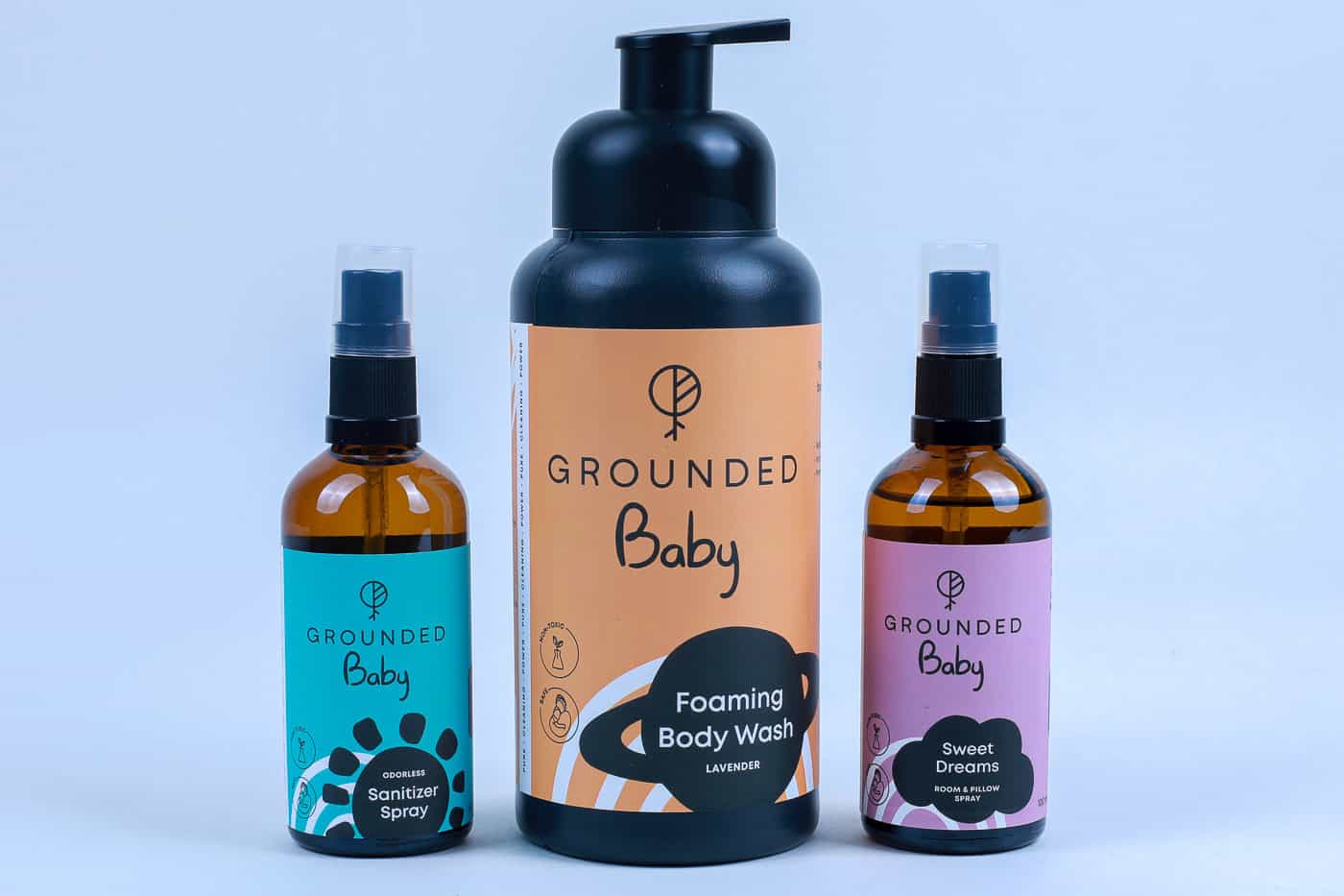 Grounded Bath Time Bundle (Sanitizer, Body Wash, Sweet Dreams Spray)
