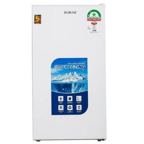 Rebune RE-BC-90W 90L Single Door Refrigerator White | Compact Fridge | Energy Saving & Low Noise | Interior LED Light | Adjustable Temperature Control