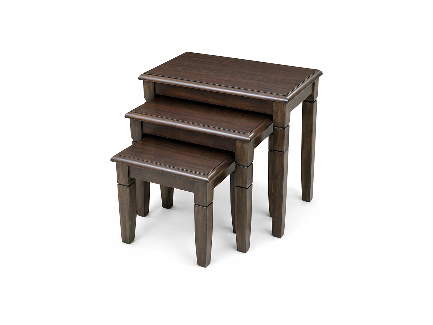 Modern Wooden Nesting Stools – Dark Oak Finish