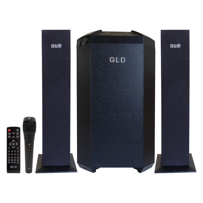 GL-004 Pro 2.1CH Multimedia Speaker System HI-FI 12000W PMPO Powerful Sound with Bluetooth, Built-in Mic for Karaoke, FM Radio, Remote Control Woofer