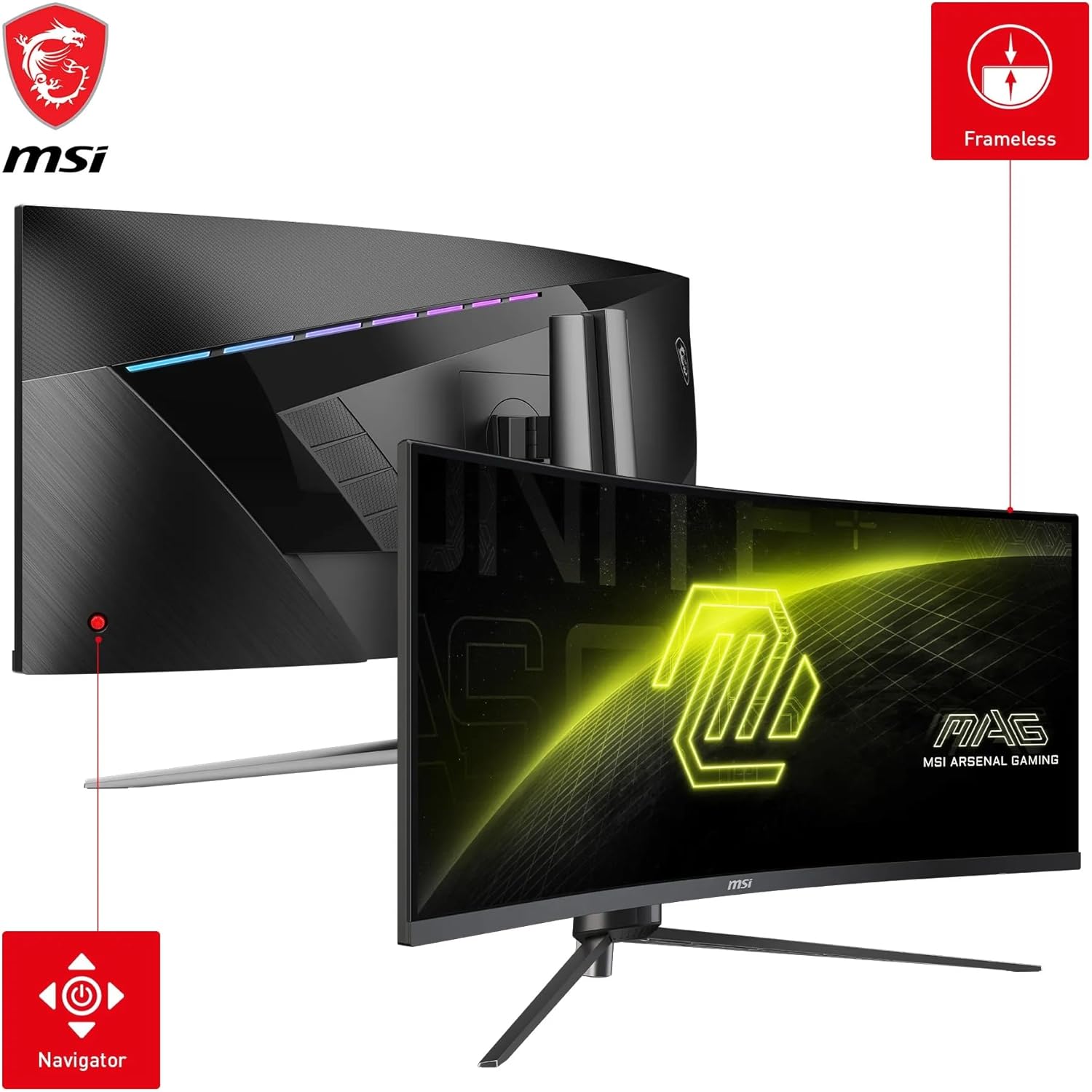 Brand new MSI 34 Inches Gaming Monitor | UWQHD Curved Display | 180Hz Refresh Rate | Adjustable Stand | Price in Kenya - Techsavvy Solutions