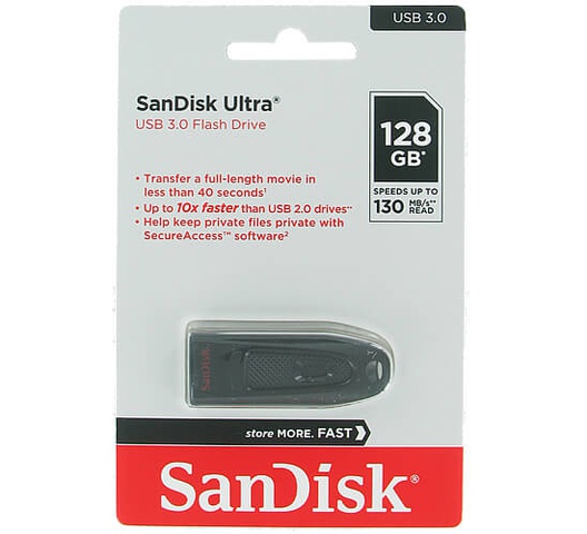SanDisk Ultra USB 3.0 Flash Drive 128GB - SDCZ48-128G-U46