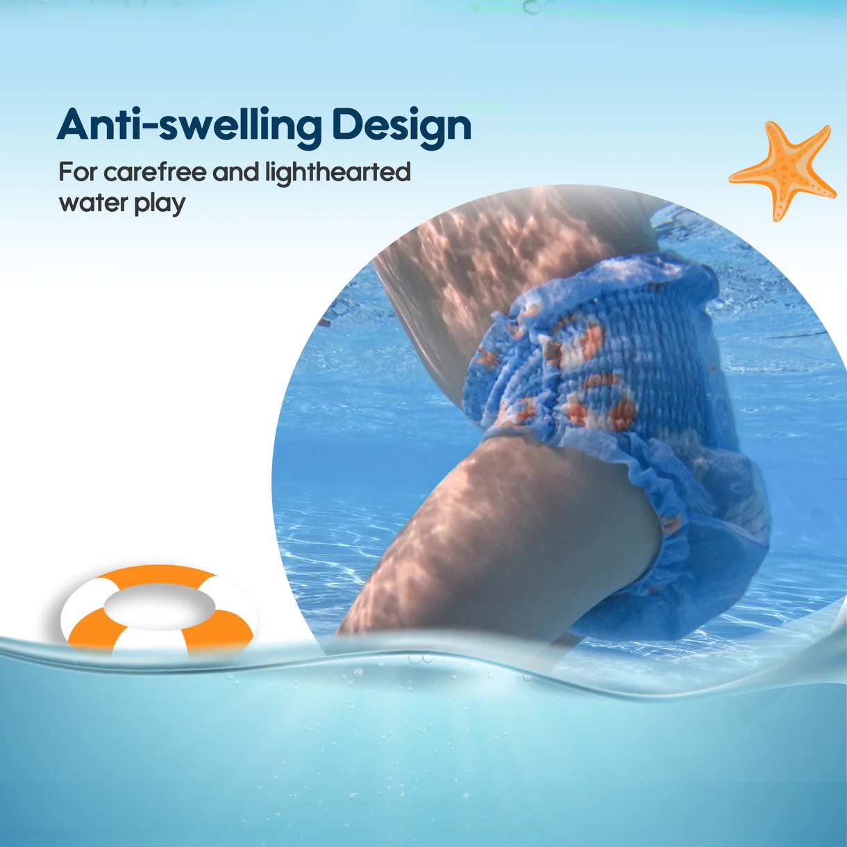 Aiwibi Disposable Baby Swim Diapers | Baby Swim Pants & Swim Nappies | Soft Comfortable Fit | Leak Protection | 2 PC Pack