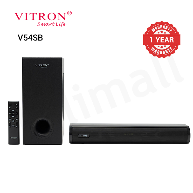 Vitron 6000W Sound Bar 2.1CH V54SB Wired Soundbar System with AUX USB Bluetooth Speaker System Home Audio Rich Bass