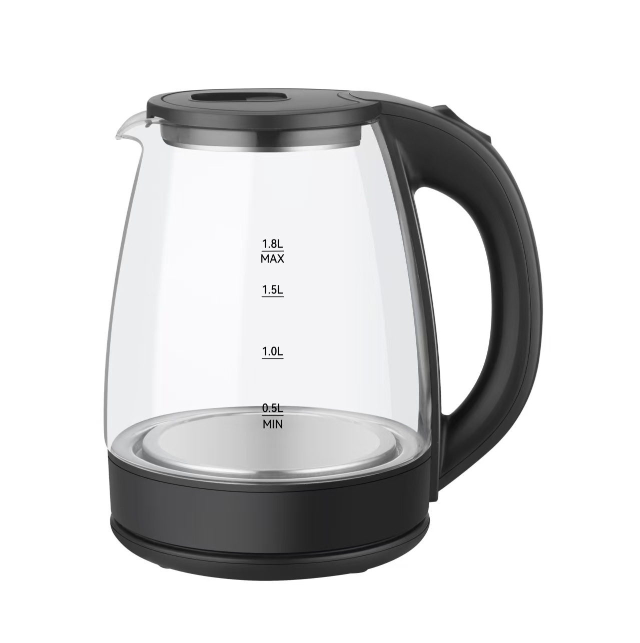 RASHNIK  RN-1161 2.0L  1500W Glass  Electric Kettle Automatically turns off when water boils  Dry & Over Heat Protection