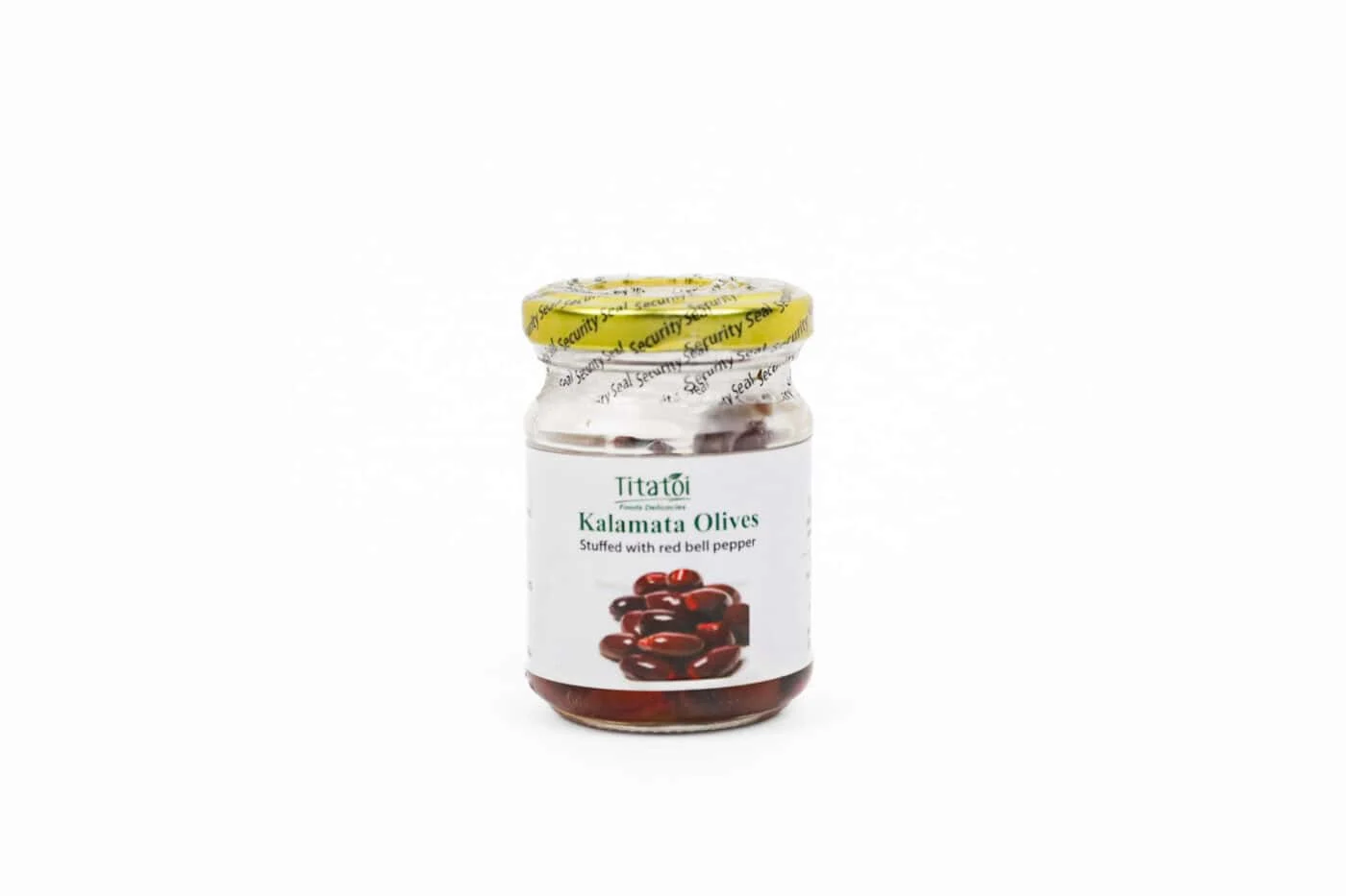 Titatoi Kalamata Olives Stuffed With Red Bell Pepper – 100g