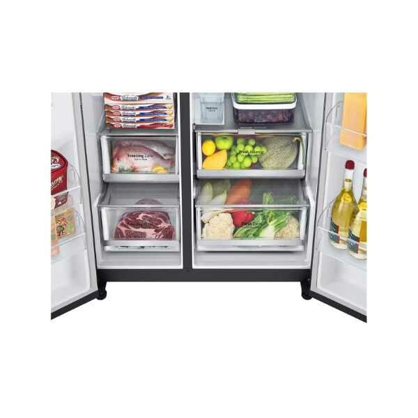 LG GC-X257CQES 635L InstaView Fridge, UVnano, Matte Black, Inverter Linear Compr