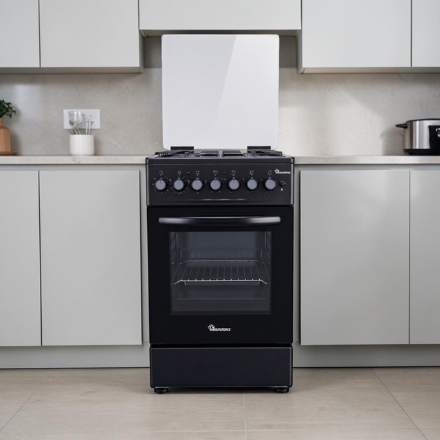 Ramtons 3Gas+1Electricalcooker 50X50&nbsp; Rc/907 Black
