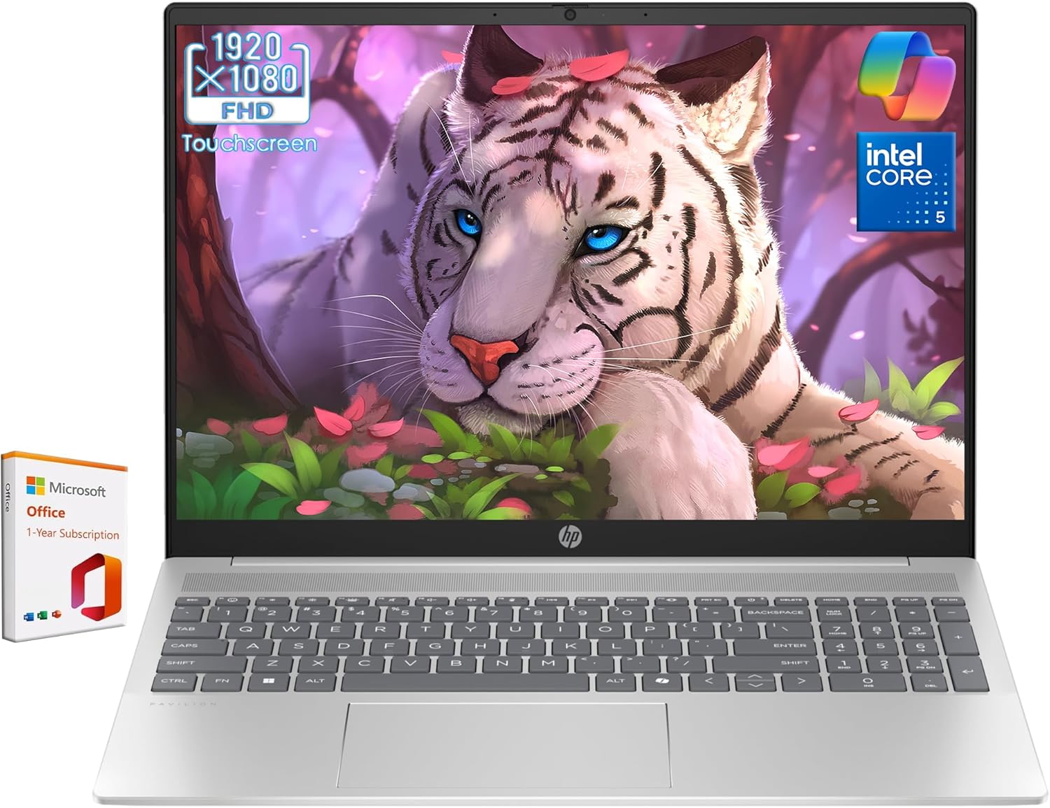 Brand New HP Notebook 15-fd0355nia Laptop | Intel Core 5 120U Processor, 8GB RAM, 512GB SSD | 15.6-inch HD Display | Intel UHD Graphics | Windows 11 Pro - Silver - Techsavvy Solutions