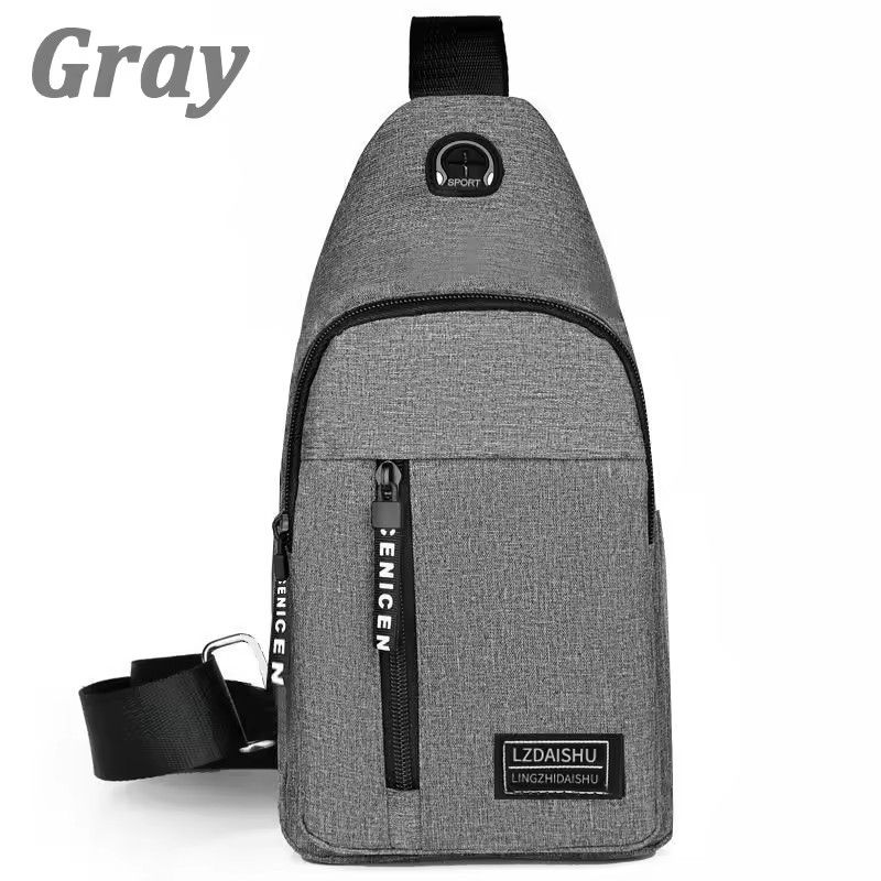 Chest Bag Fashion New Solid Color Men Chest Bag Outdoor Casual Fashion One Shoulder Crossbody Bag