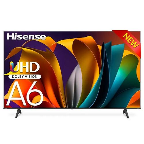 Hisense 65A6 65 Inch 4K UHD Smart TV VIDAA OS Dolby Vision HDR DTS Virtual X Frameless LED Netflix YouTube WiFi Bluetooth HDMI USB Voice Control 2 Year Warranty