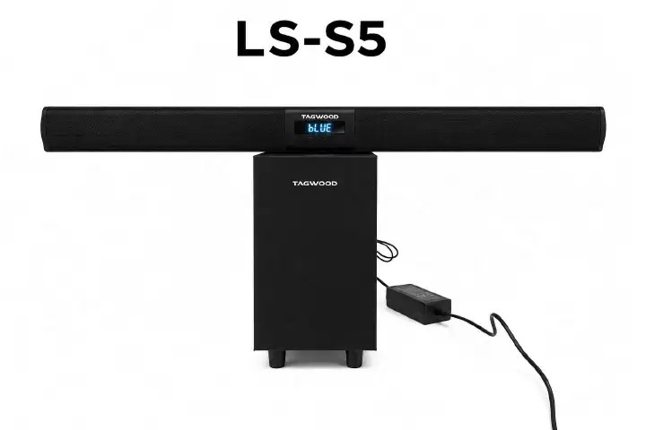 Tagwood 12000W 2.1CH Multimedia Bluetooth Woofer Speaker System Subwoofer LS-S5 Soundbar BT/USB/SD/FM AC/DC System Soundbar with Remote Control S5 Speaker bass Soundbar system Sound bar system