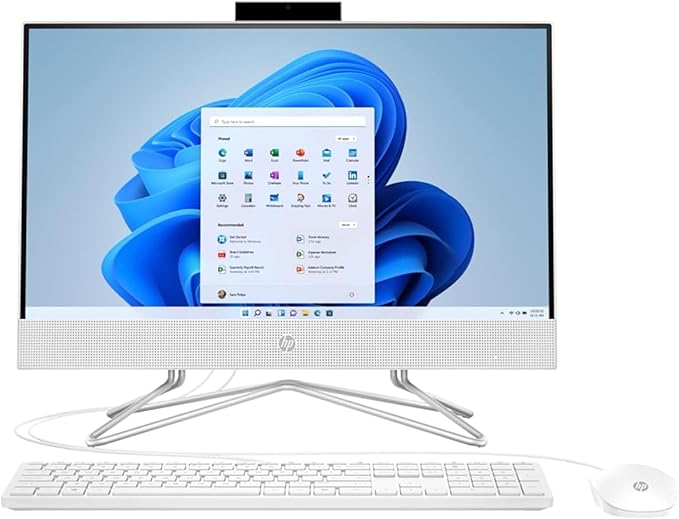 HP 200 G4 All-in-One PC | Intel Core i3 10th Gen | 8GB RAM | 256GB SSD + 1TB HDD | 22″ Full HD Display | White - Techsavvy Solutions