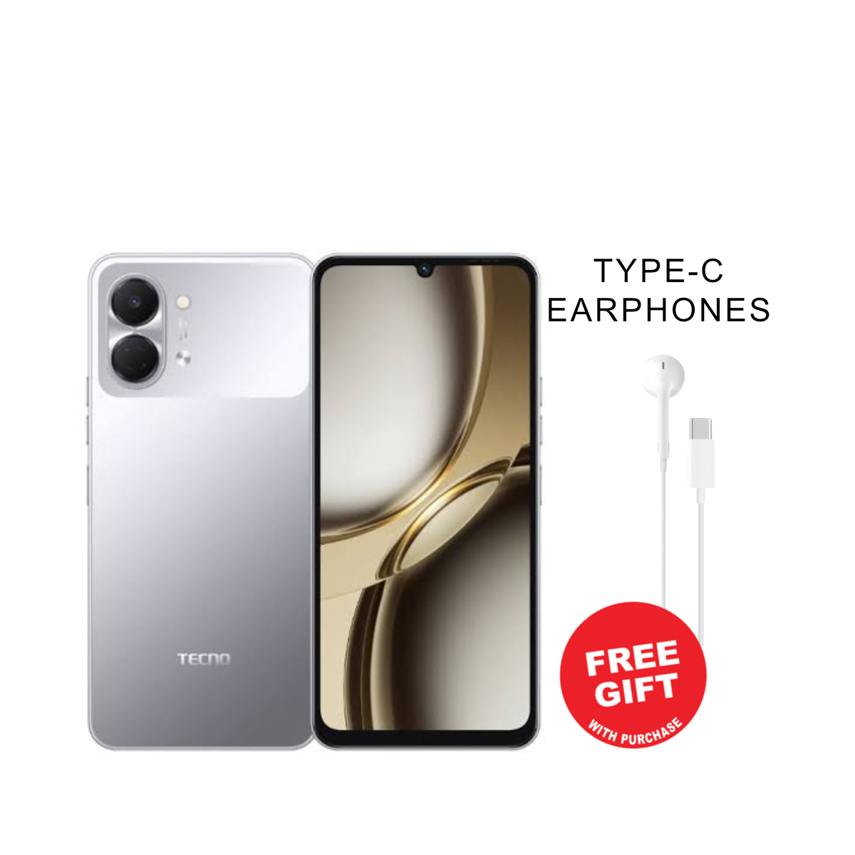 TECNO POP 20 128GB ROM +4GB RAM 6.75 inch FHD 5000mAh Battery 13MP Main Camera Dual SIM 4G 15W FAST NETWORK UNISOC T7250 PROCESSOR Android 15 Mobile smart Phones