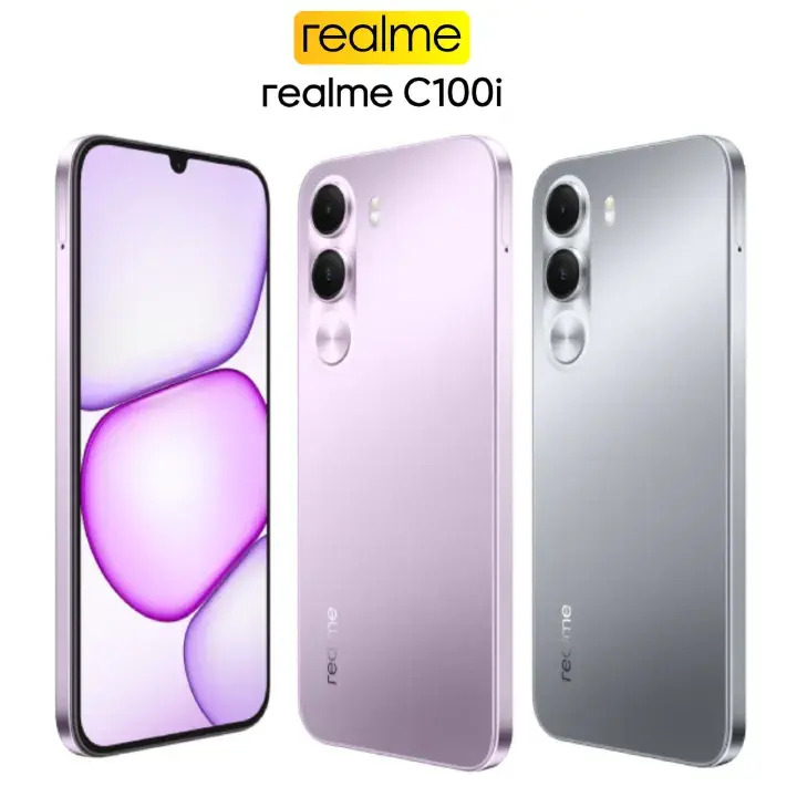 New Arrival Realme C100i Smartphone 128GB ROM+4GB 64GB 4GB 7000mAh Battery 6.8 Inches Screen Dual Sim IP64 Dust & Water resistance Android 16 12 Months warranty Smart Phones