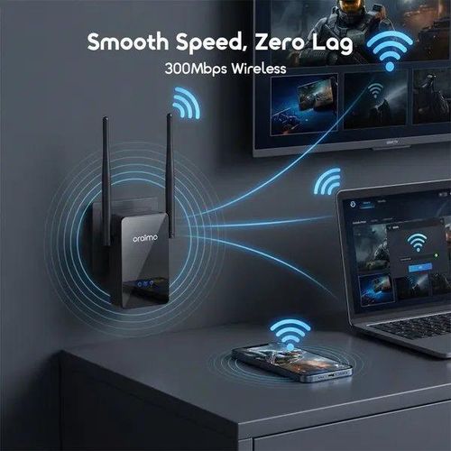 Oraimo SpeedLink OSH-014A 3-In-1 WiFi Repeater Access Point Router with 300Mbps and Dual Antennas