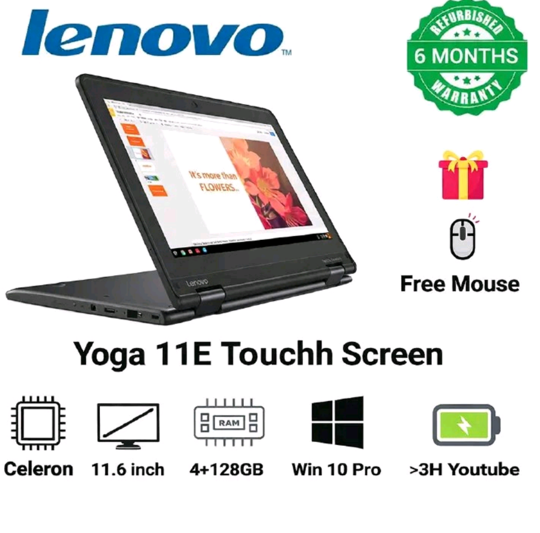 Lenovo ThinkPad Yoga 11e – Touchscreen 2-in-1 Laptop, Intel Celeron, 4GB RAM, 128GB SSD, 11.6” HD Display (Refurbished)