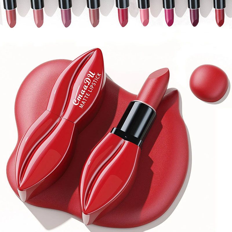 Waterproof Big Mouth Nude Matte Lipsticks Long Lasting Lip Stick Not Fading Makeup Lipgloss Red Velvet Lipstick Makeup Beauty Cosmetic Vitality Color Lipstick
