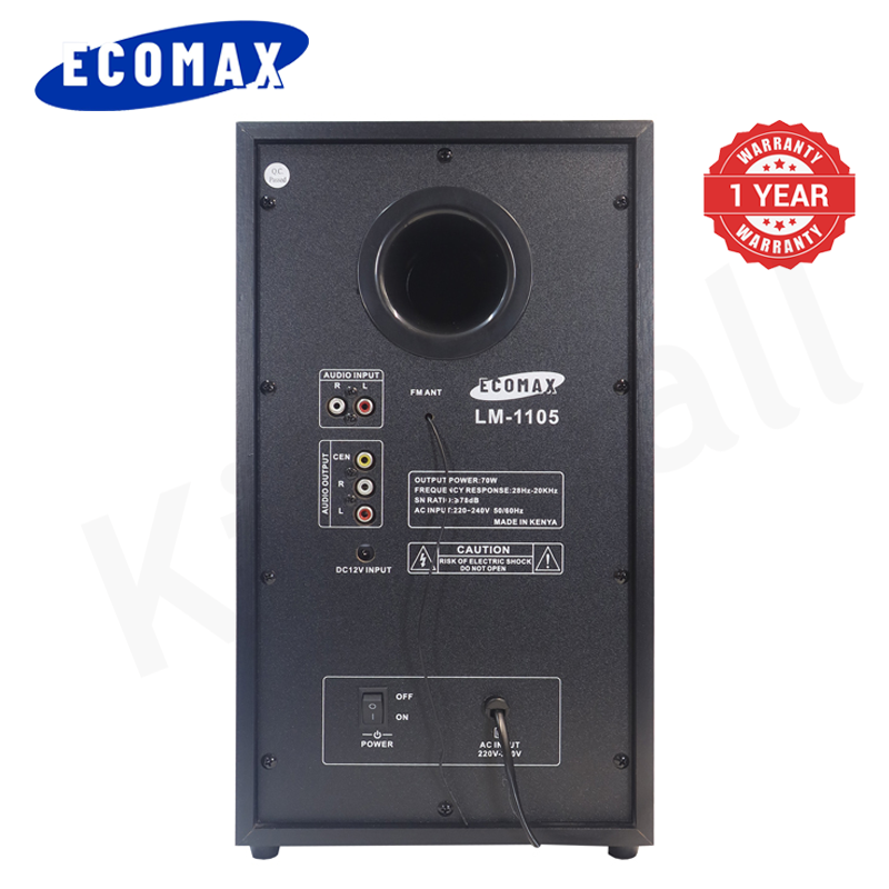 ECOMAX 3.1CH X-Base LM-1105 Woofer HI-FI BT Speaker Systems AC/DC Subwoofer Home Audio System 20000W with Remote Control Bluetooth FM USB SD