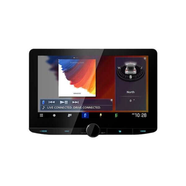 Kenwood DMX9720XS – 10.1 Inches  Floating HD Touchscreen Car