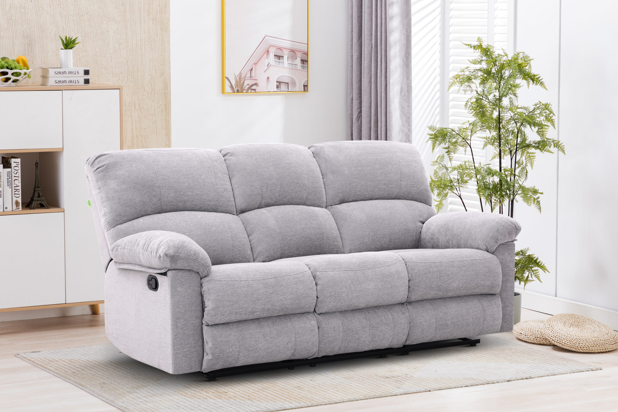 New Fabio 5 Seater Recliner – Light Grey