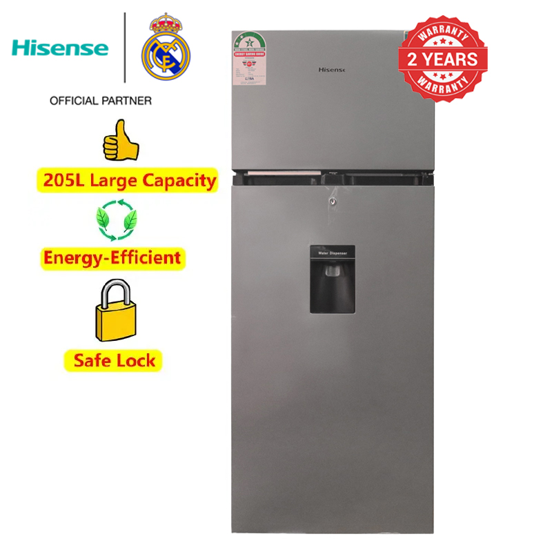 Hisense fridge 205L Double Door Refrigerator REF205DR Double Doors Refrigerator Fridge and Freezer With Lock Refrigerators Water dispenser