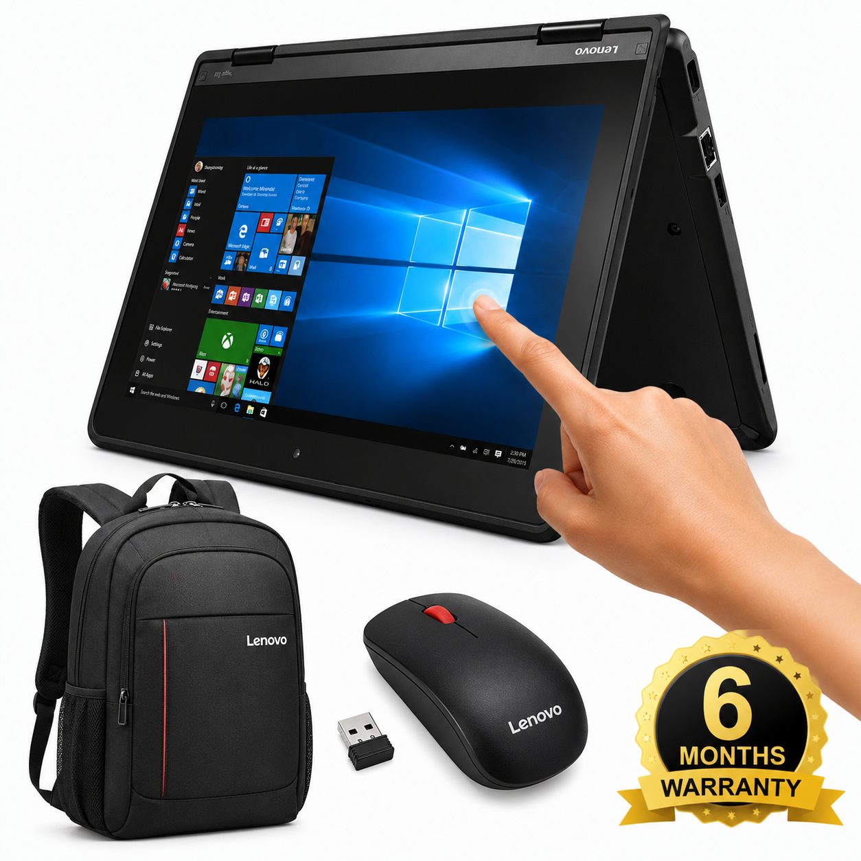 !!!🔥💥 (GET FREE LAPTOP BAG + FREE MOUSE) Lenovo Refurbished ThinkPad Yoga 11e X360 Intel Celeron 4GB RAM 128GB SSD 11.6" Webcam Bluetooth, HDMI WIFI With Windows 11 PRO Activated, Office 2021 Pro.