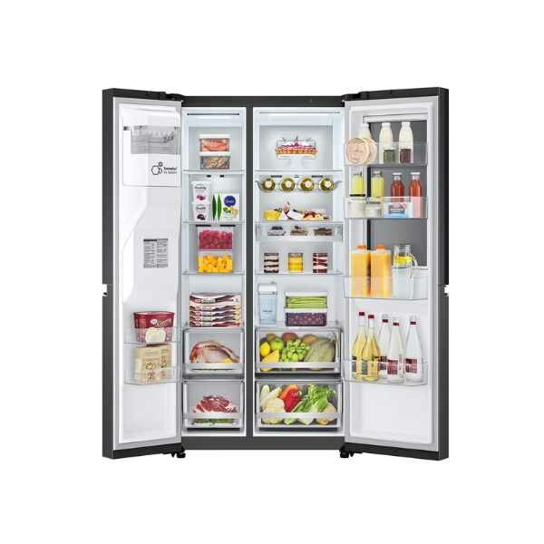 LG GC-X257CQES 635L InstaView Fridge, UVnano, Matte Black, Inverter Linear Compr