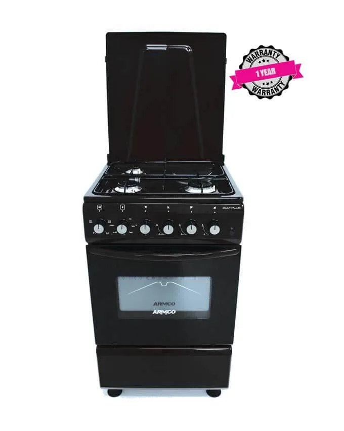ARMCO Gas Cooker GC-F5531PX(BK) 3 gas,1 electric standing cooker