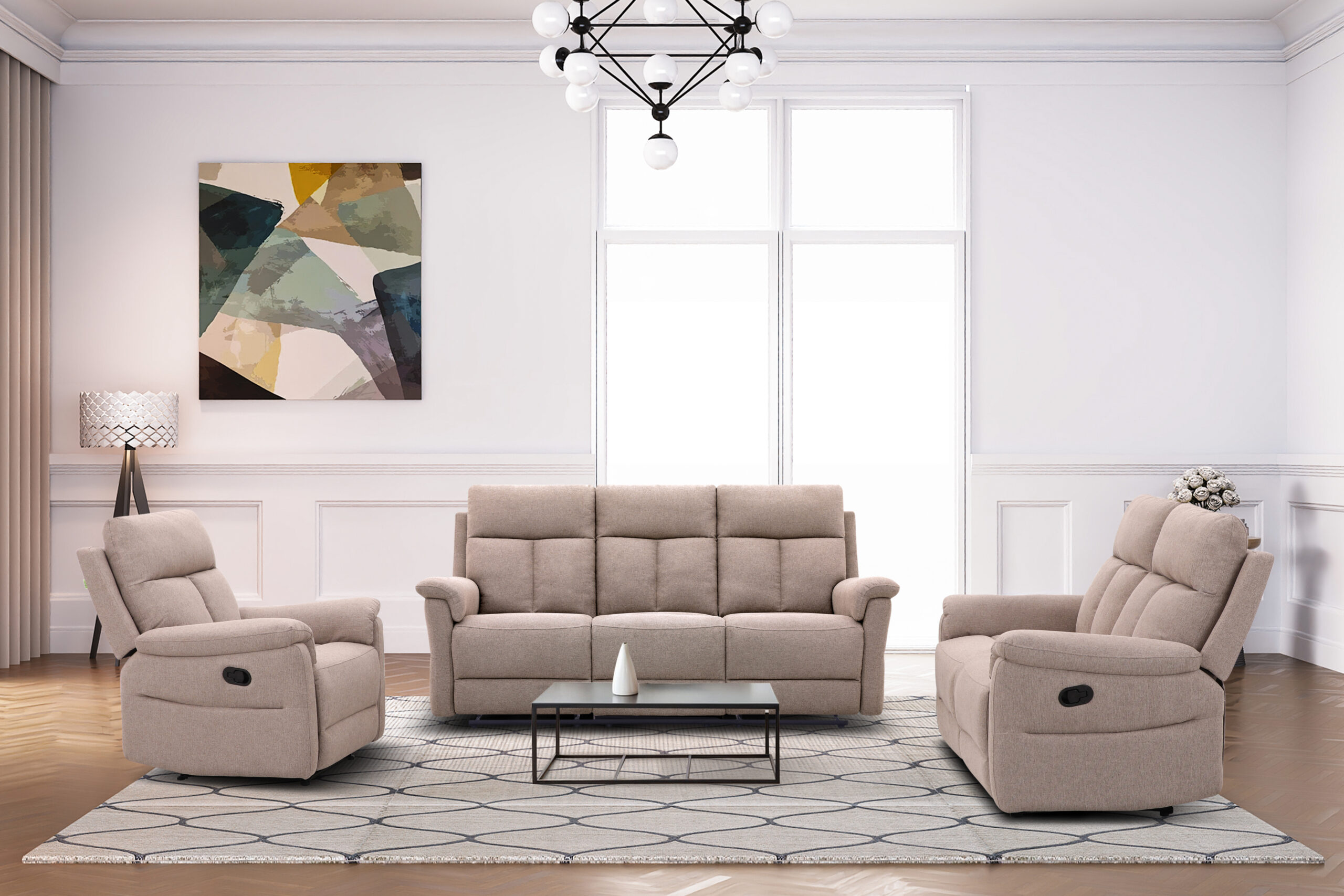 Milo 5 Seater Recliner Set – Mocha