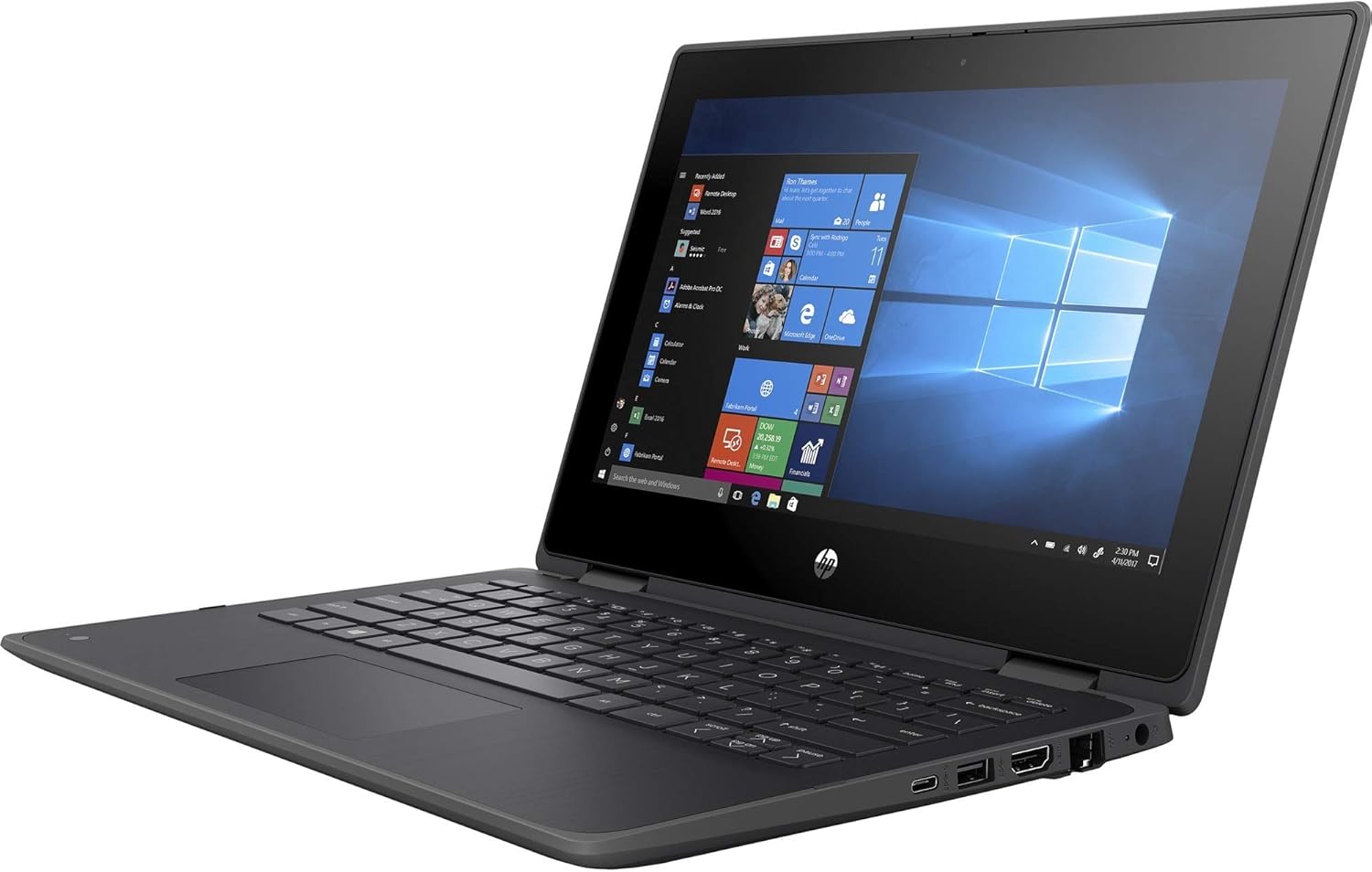HP ProBook x360 11 G1 EE Touchscreen Laptop | Intel Pentium Quad-Core, 4GB RAM, 128GB SSD | 11.6" HD IPS Convertible | Rugged Education Design | Windows 10 Pro | Black - Techsavvy Solutions