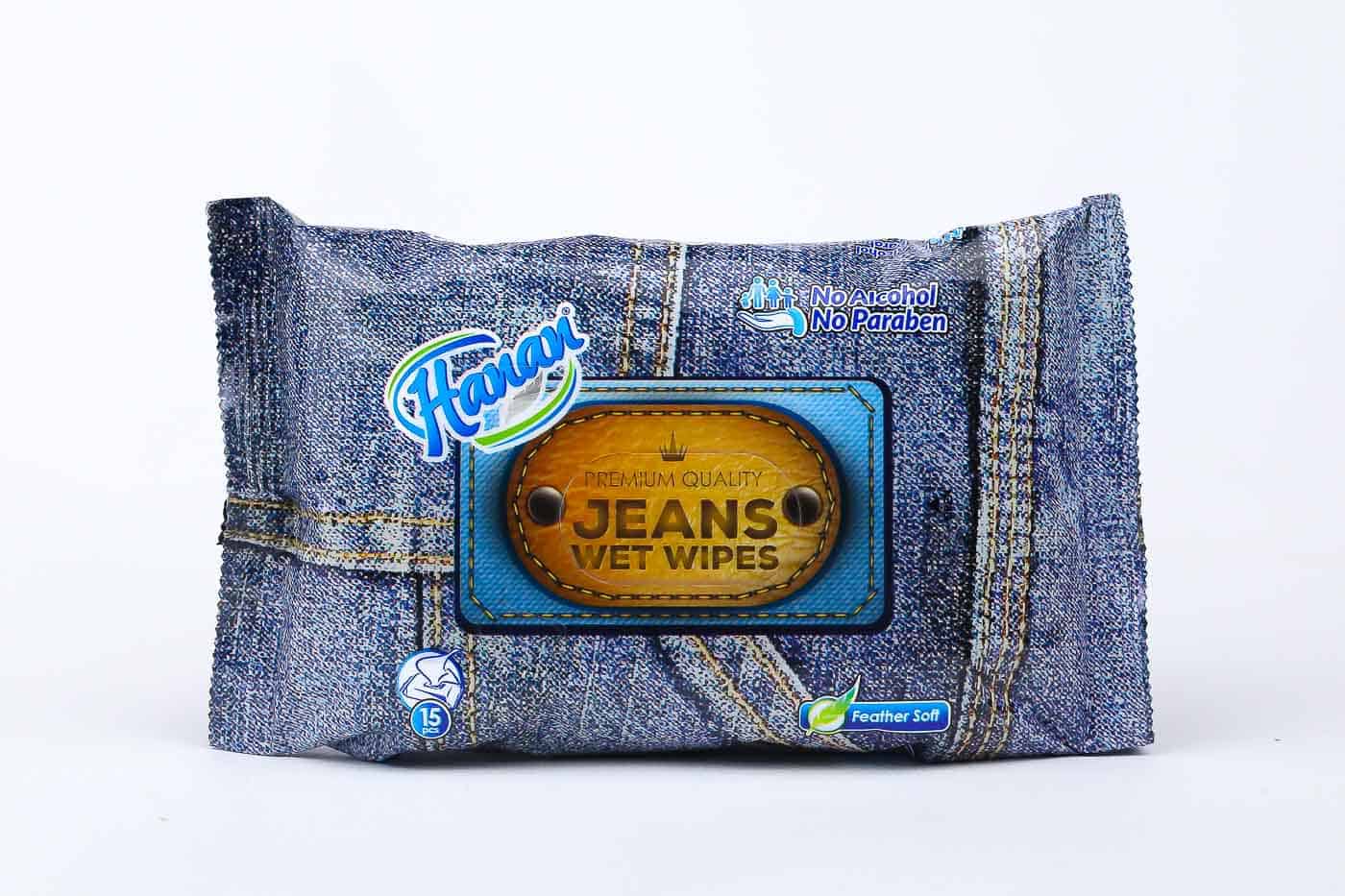 Hanan Jeans Wet Wipes – 15 Pack