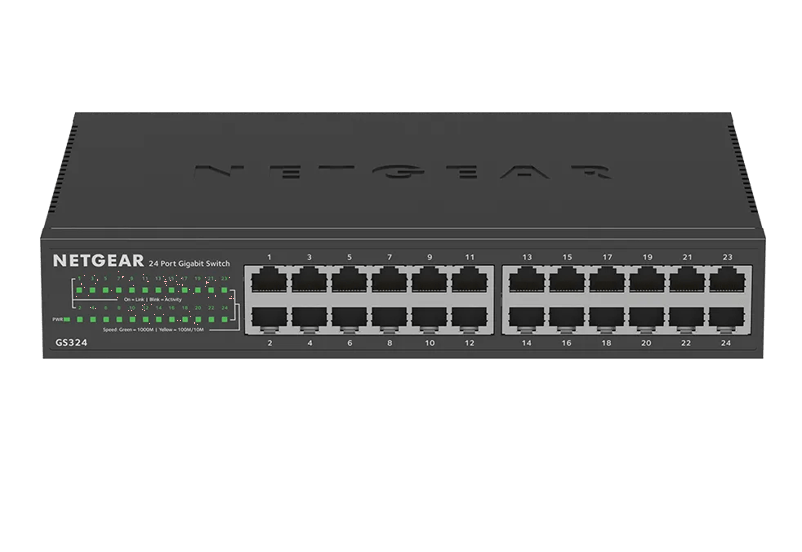 NETGEAR GS324-200EUS 24-Port Gigabit Ethernet Unmanaged Network Switch