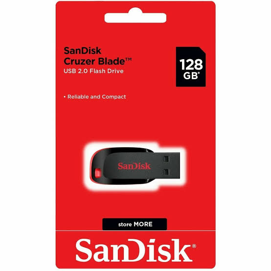 SanDisk Cruzer Blade USB Flash Drive 128GB – SDCZ50-128G-B35 - Dukatech