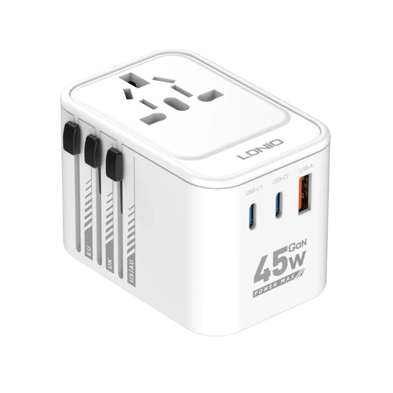 LDNIO Z8 3 USB Ports 45W GaN Travel Adapter - Dukatech