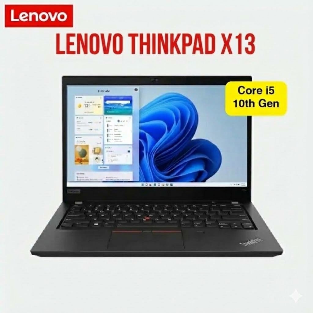 (Special Offer) Lenovo Thinkpad X13, Intel Core i5 10th Generation 16GB RAM 256GB SSD 14" Screen Windows 10 Microsoft Office Installed Refurbished Laptop Notebook Laptop (6 Months WARRANTY)