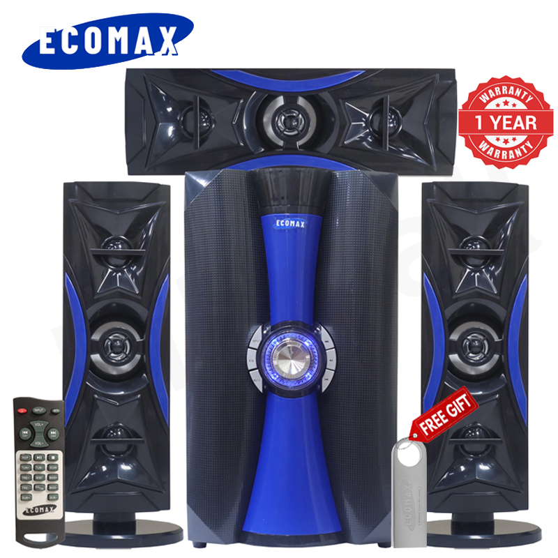 ECOMAX 3.1CH HI-FI Multimedia Bluetooth Woofer Home Audio System Speaker Systems Home Theater System Subwoofer with Remote Control 20000W USB SD FM DVD Input LM-1106