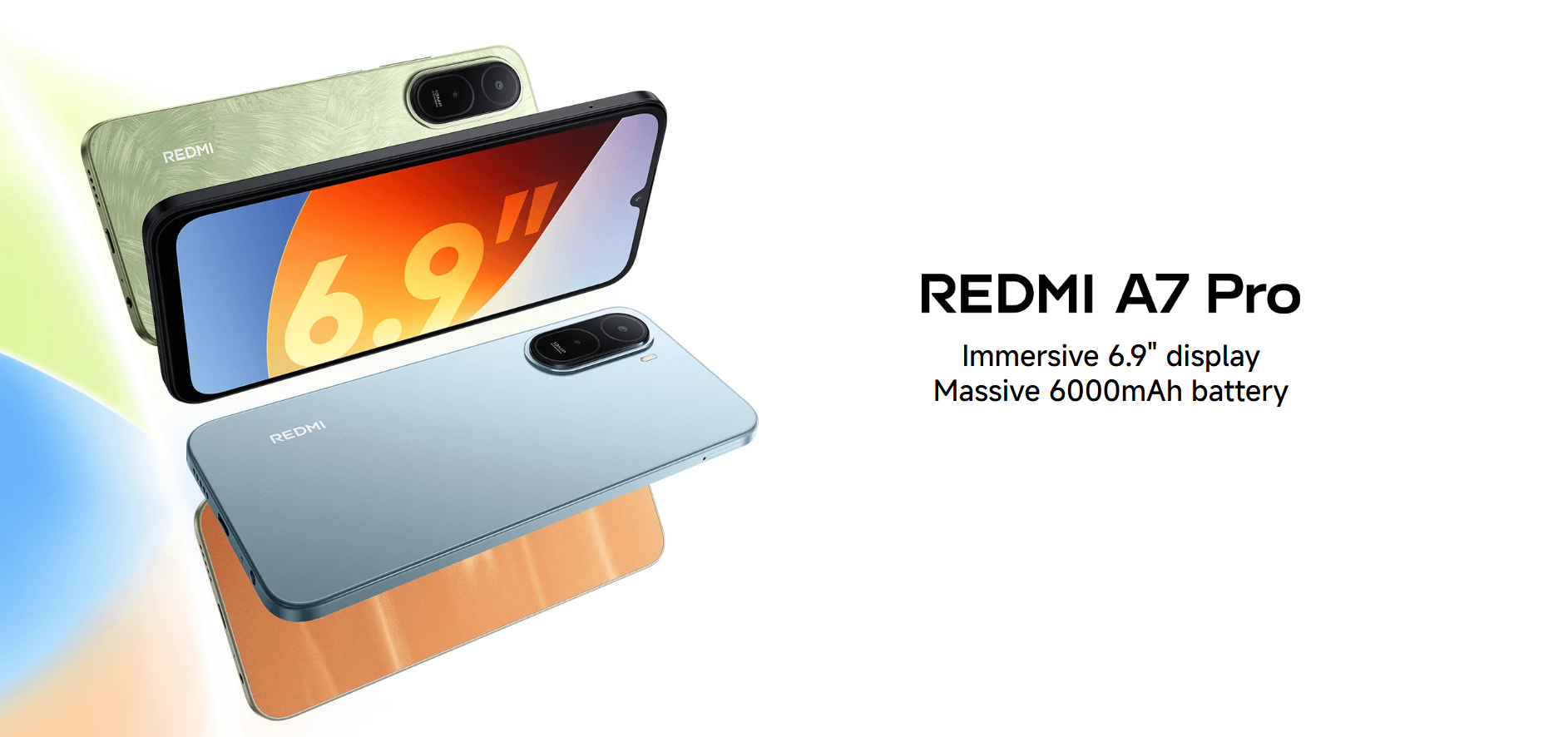 [New Arrival] Xiaomi Redmi A7Pro 64GB + 4GB 6.9 inch 120Hz LCD Display (32+8)MP Camera Android16 6000mAh battery 15w Fast Charge Dual Sim Side Fingerprint Smartphone