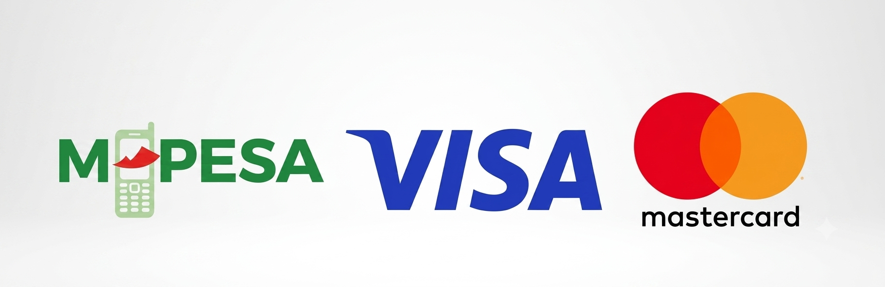 M-Pesa, Visa, and Mastercard